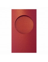 О33005 Открытка тройная круг красная перламутровая