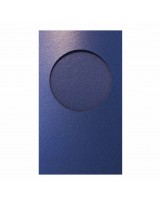 О33007 Открытка тройная круг синяя перламутровая