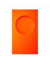 О33010 Открытка тройная круг оранжевая матовая