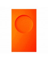 О33010 Открытка тройная круг оранжевая матовая