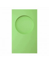 О33013 Открытка тройная круг светло-зеленая матовая