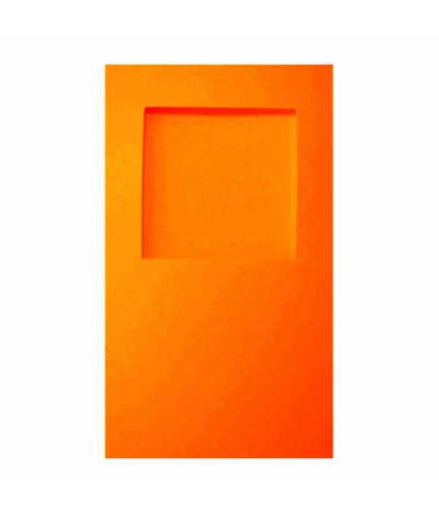 О32010 Открытка тройная квадрат оранжевая матовая