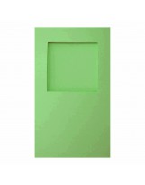О32013 Открытка тройная квадрат светло-зеленая матовая