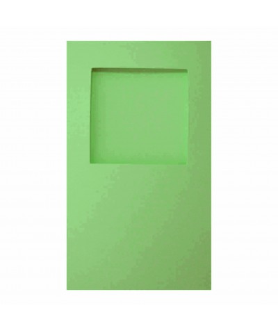 О32013 Открытка тройная квадрат светло-зеленая матовая