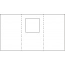 О32014 Открытка тройная квадрат кремовая матовая