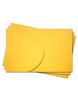 ОПК2007 Основа для оформления  подарочной карты №2 КОМПЛЕКТ 3шт. Цвет желтый  матовый