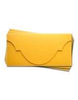 ОК5007 Основа для подарочного конверта №5 комплект 3шт. Цвет желтый матовый