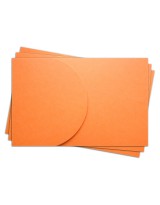 ОПК2008 Основа для оформления  подарочной карты №2 КОМПЛЕКТ 3шт. Цвет оранжевый  матовый