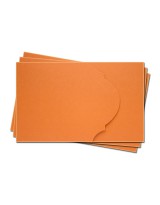 ОПК4008 Основа для оформления подарочной карты №4 КОМПЛЕКТ 3шт. Цвет оранжевый матовый